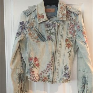 Blank NYC baby blue embellished Jean jacket